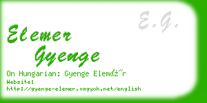 elemer gyenge business card